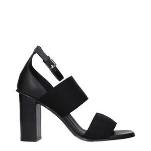Max Mara Black Fabric Platform Women's Sandals